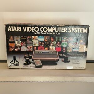 Vintage Atari Video Computer System CX-2600A EMPTY BOX ONLY Original 1980